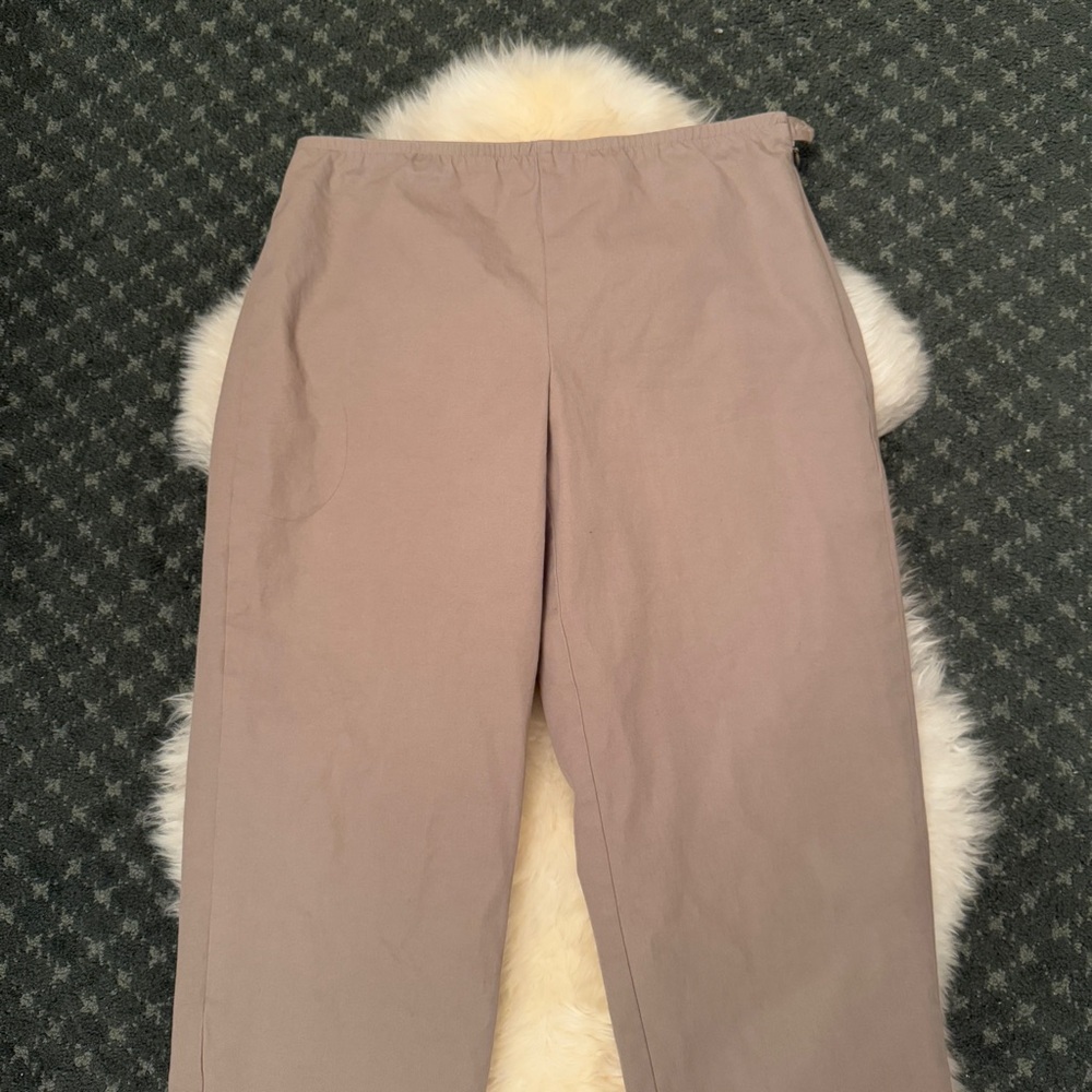Eileen Fisher Tan Straight Leg Trouser Pants - Picture 2 of 10